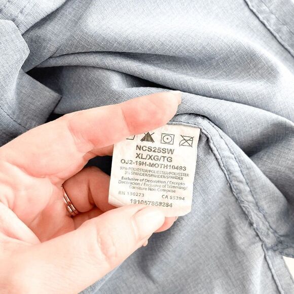 Wrangler Outdoor Mens Shirt Long Sleeve Regular Fit Button Light Blue XL - Picture 4 of 7